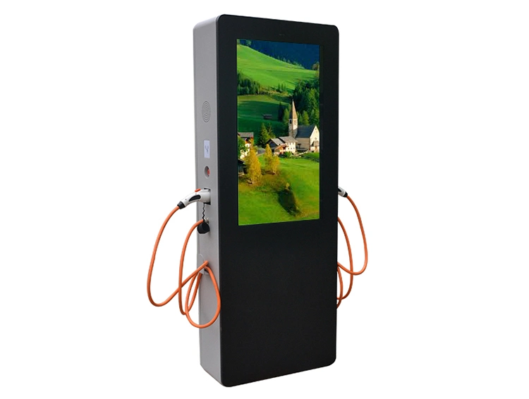 Andriod WiFi Touch Digital Sinage Media 43 Inch Intelligent Double Gun Charging Pile Outdoor Advertising Machine LED Digital Signage