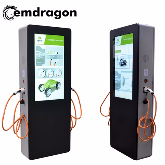 Andriod WiFi Touch Digital Sinage Media 43 Inch Intelligent Double Gun Charging Pile Outdoor Advertising Machine LED Digital Signage